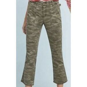 Anthropologie Camo Cropped Utility Cargo Pants Size 26‎ P